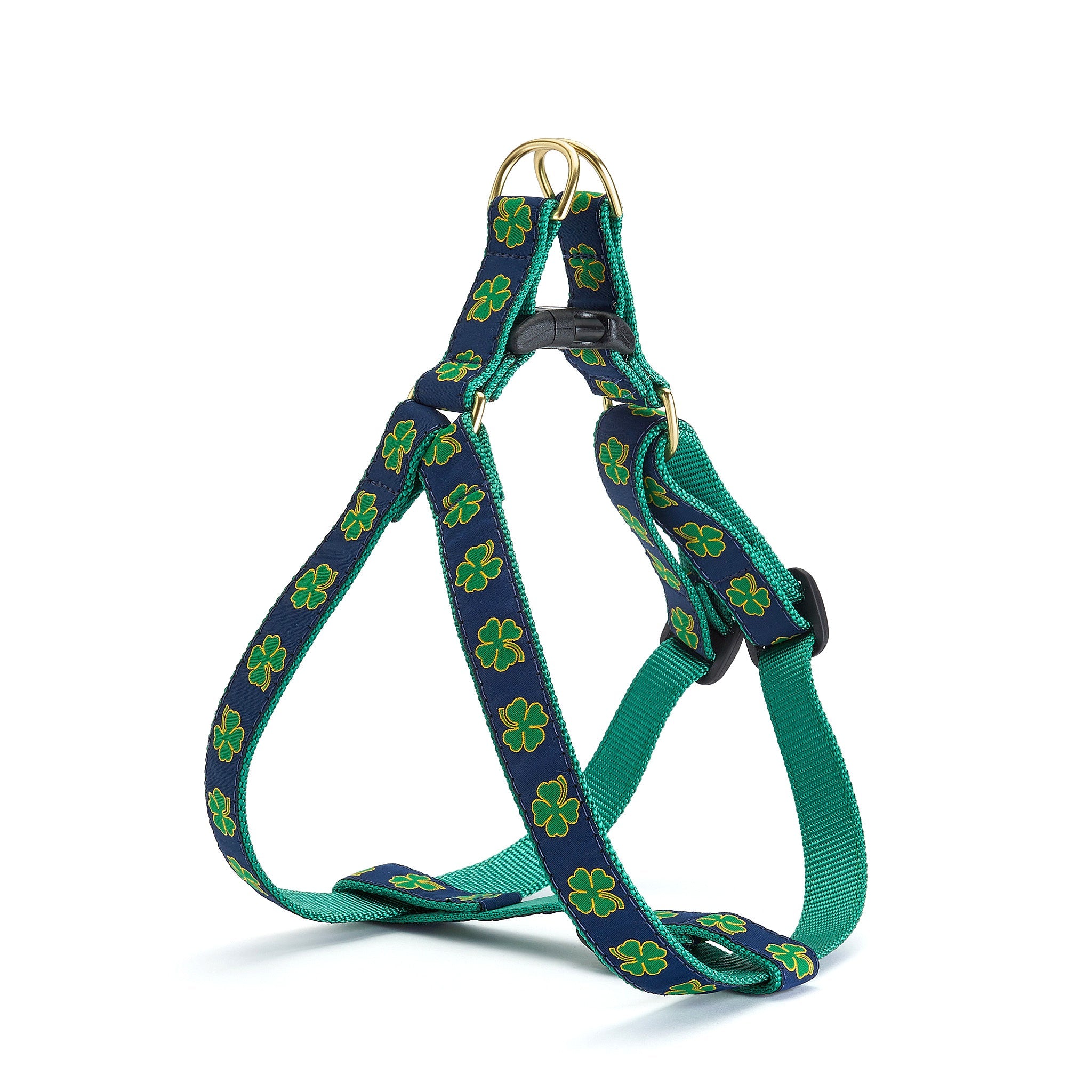 Navy Shamrock Dog Harness St. Patrick's Day