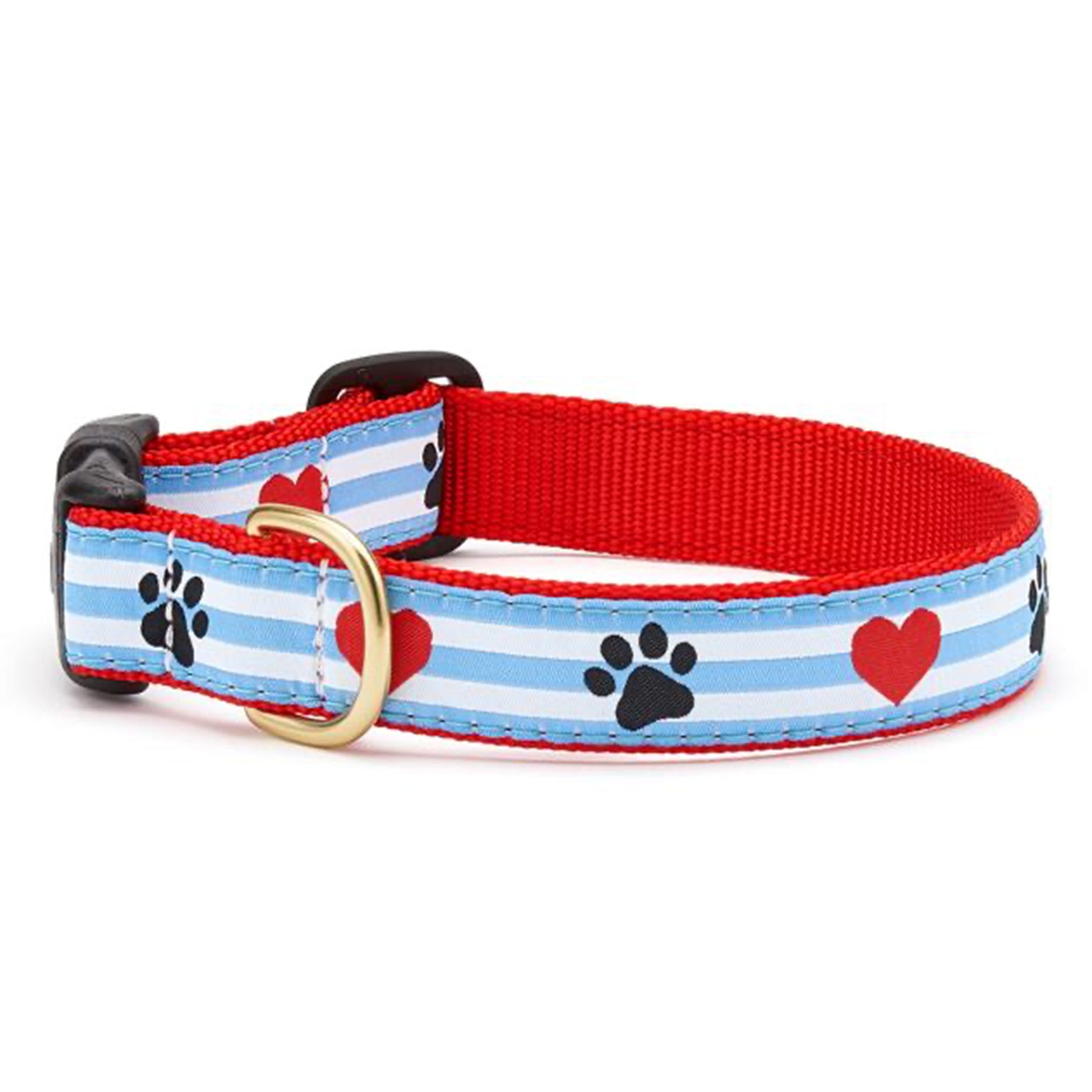 Pawprint Stripe Dog Collar