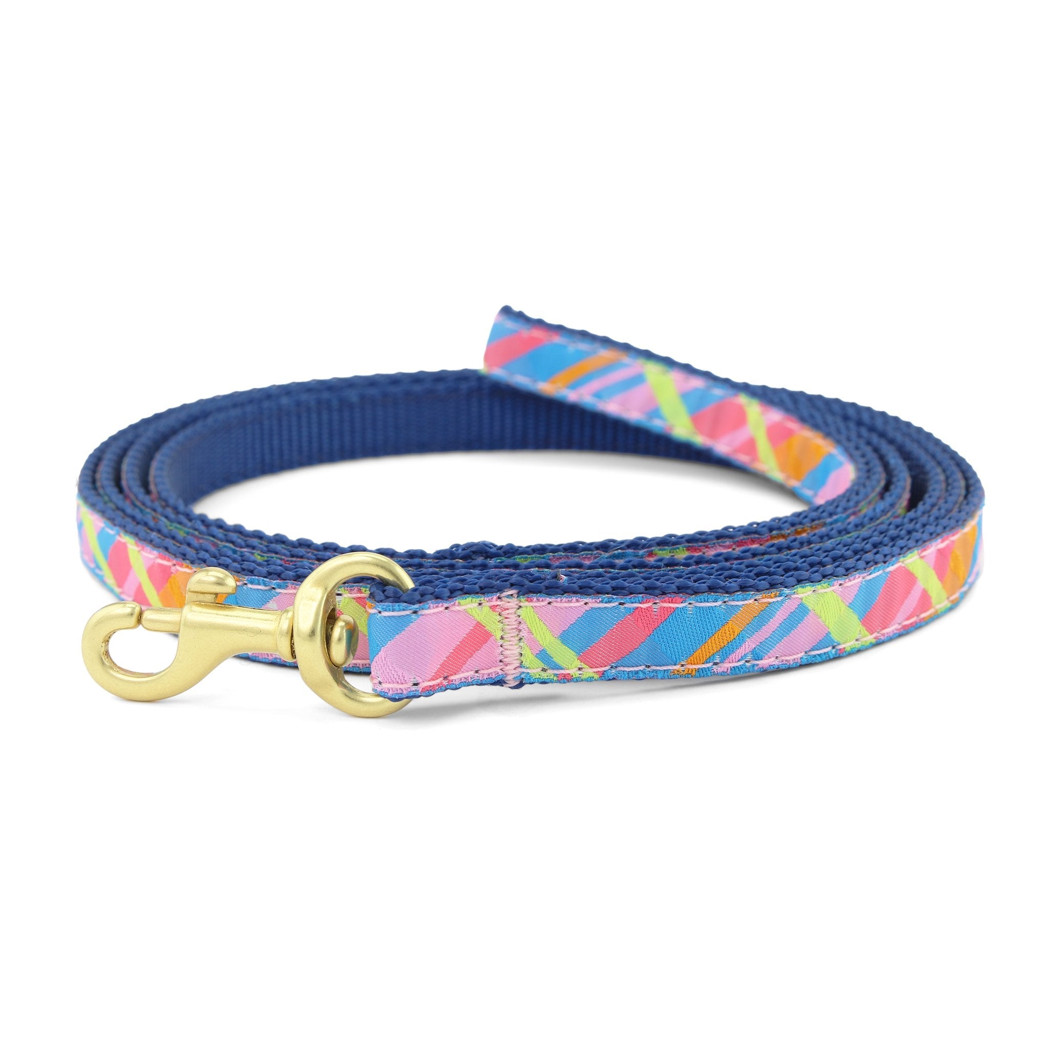 Pink Madras Small Breed Dog Lead