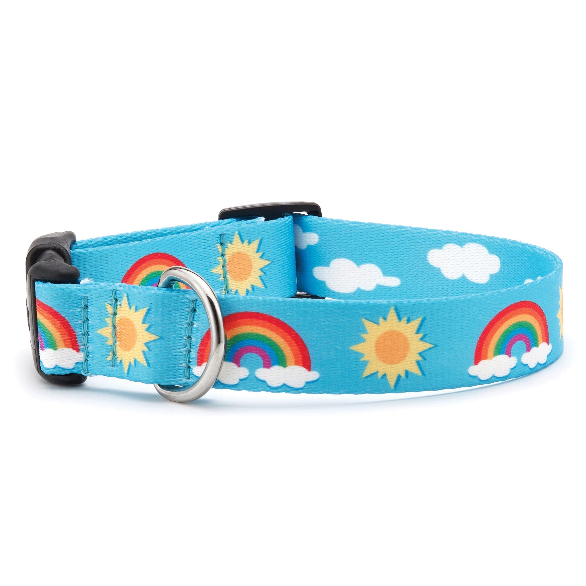 Rainbows and Sunshine Printed Dog Collar