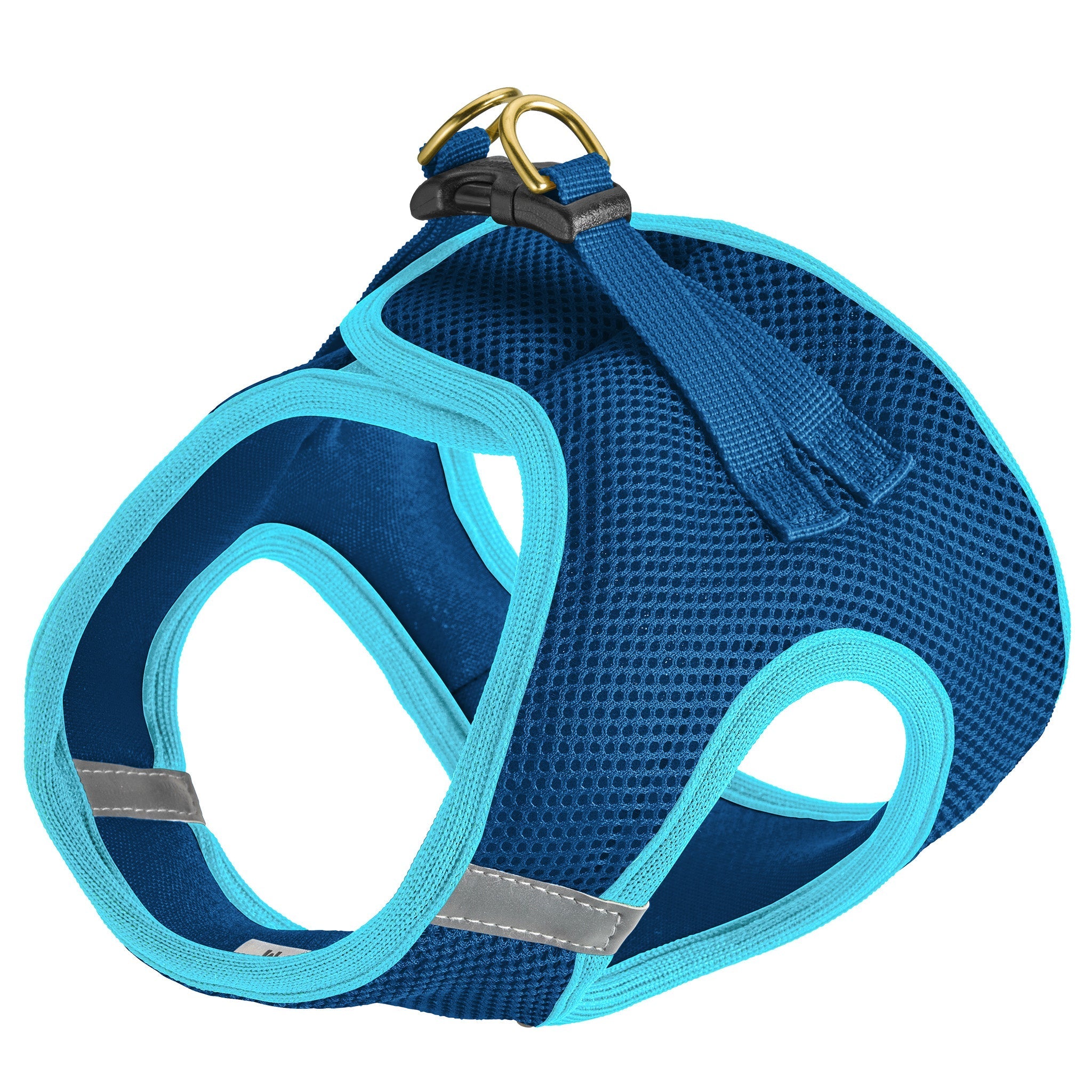 Navy and Aqua Small Dog Vest Harness