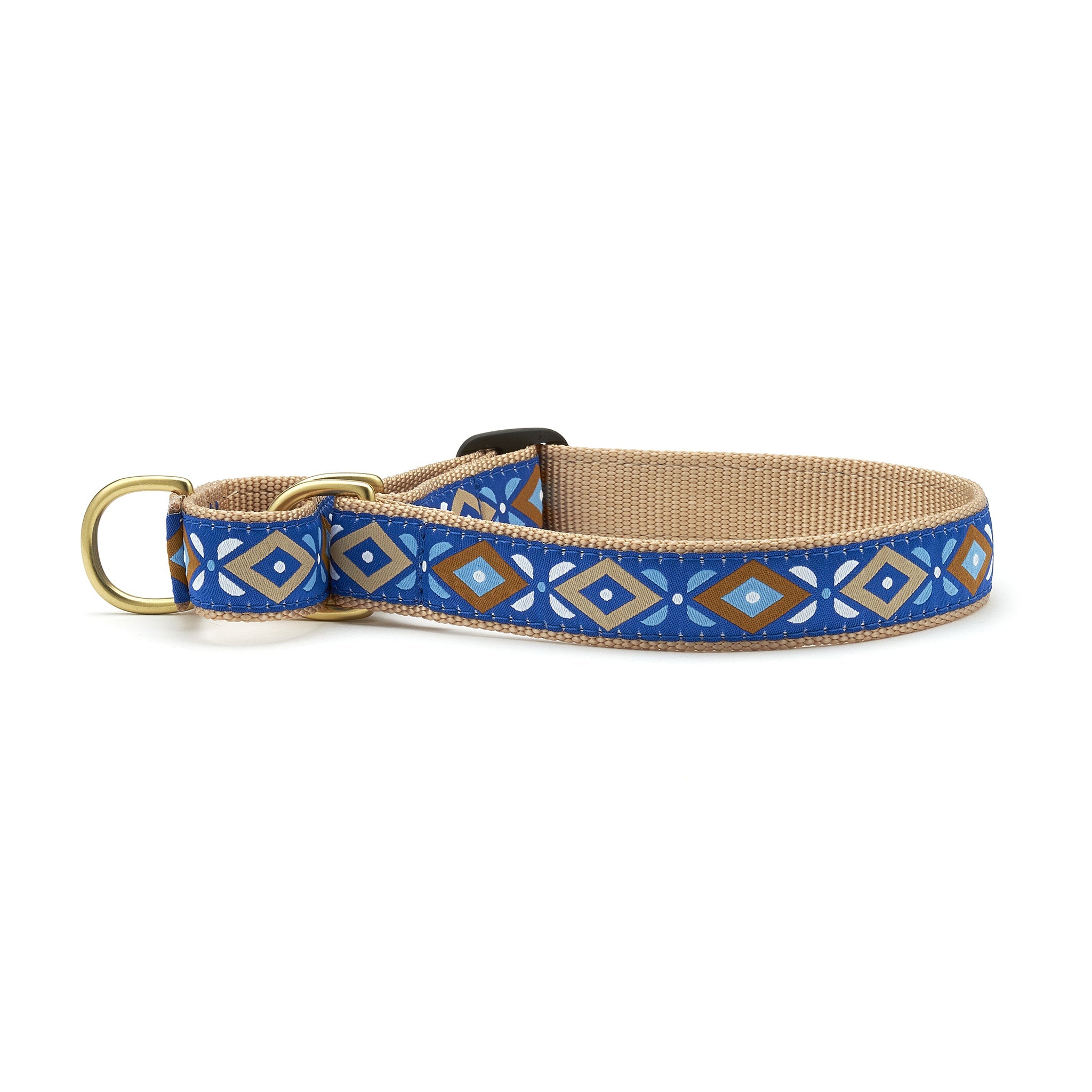 Aztec Blue Martingale Dog Collar