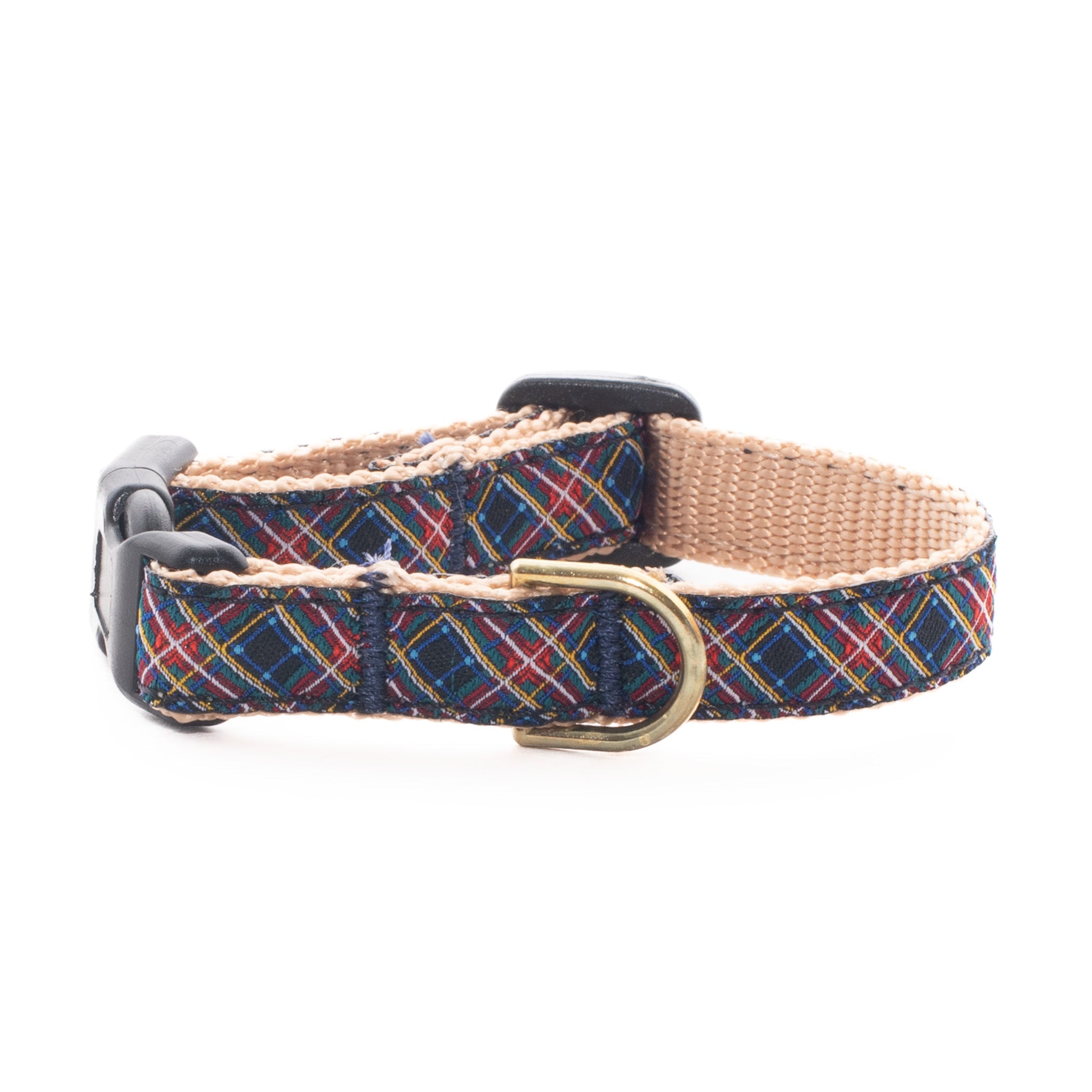 Black Tartan Small Breed Dog Collar