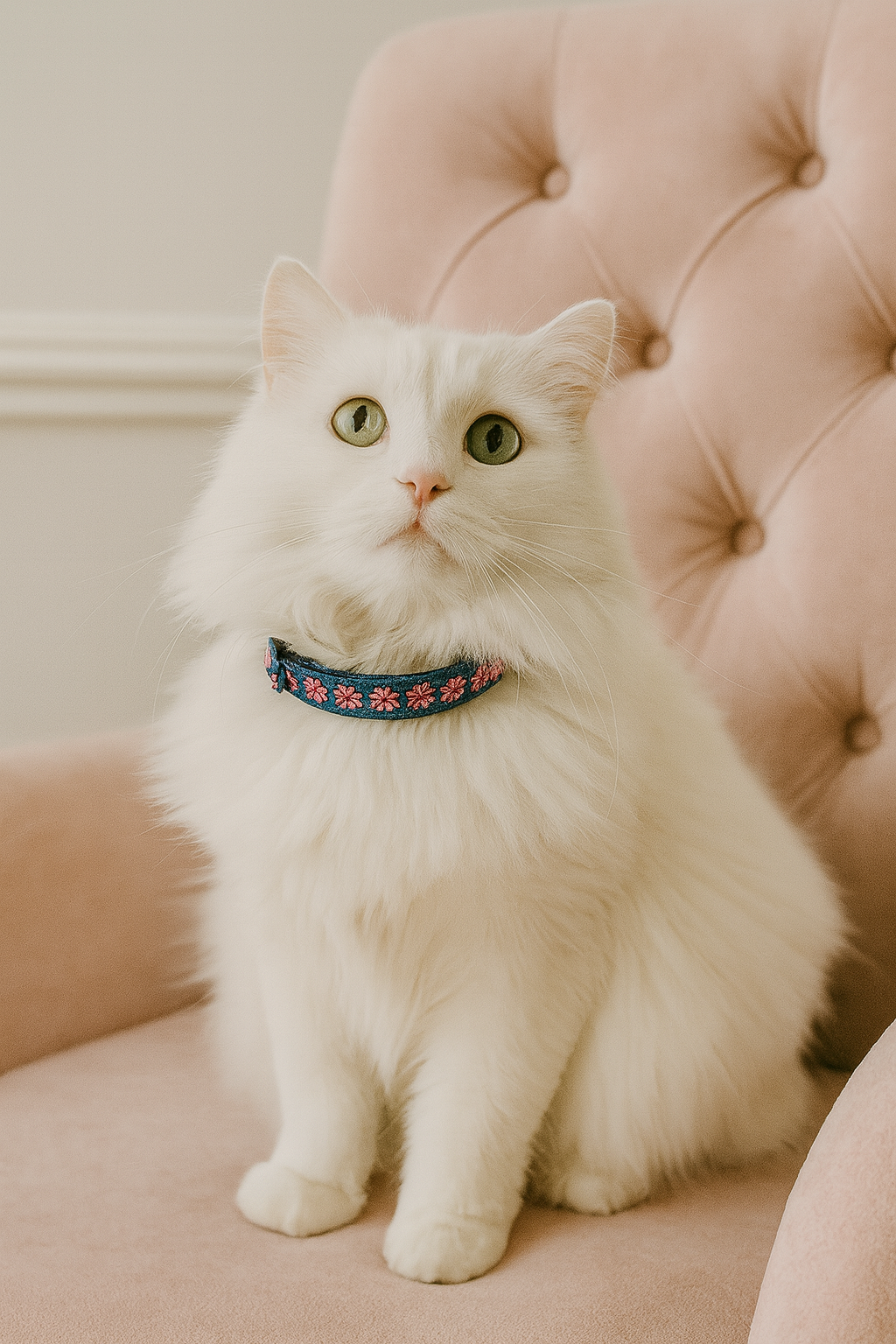 Pink Garden Cat Collar