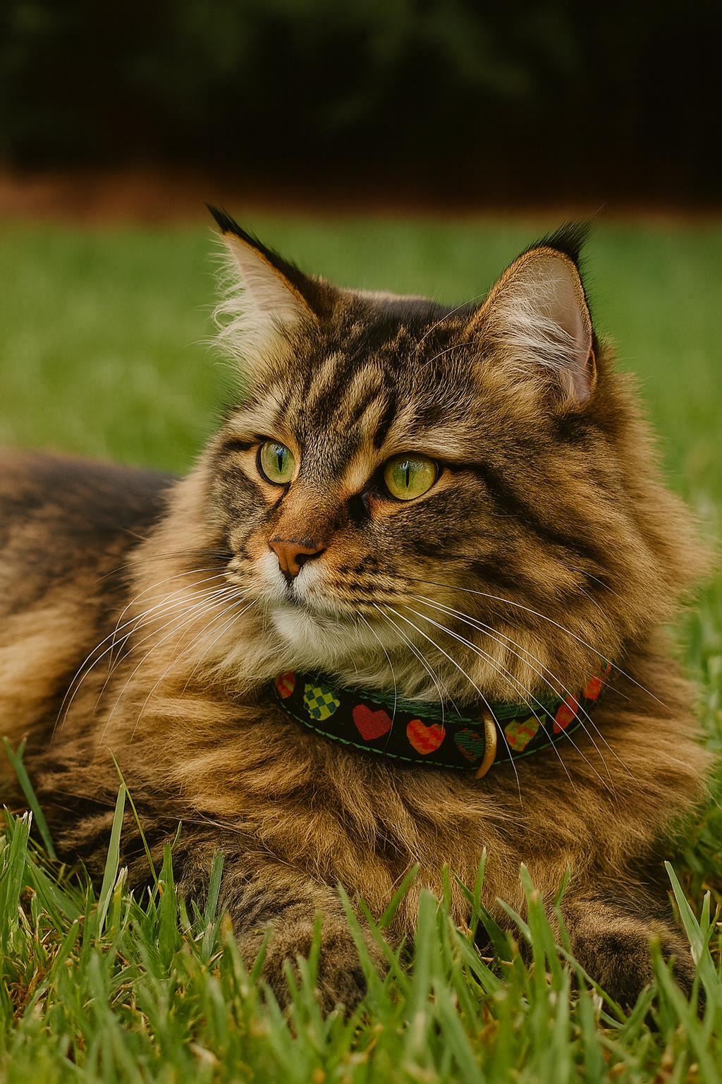 Colorful Hearts Cat Collar