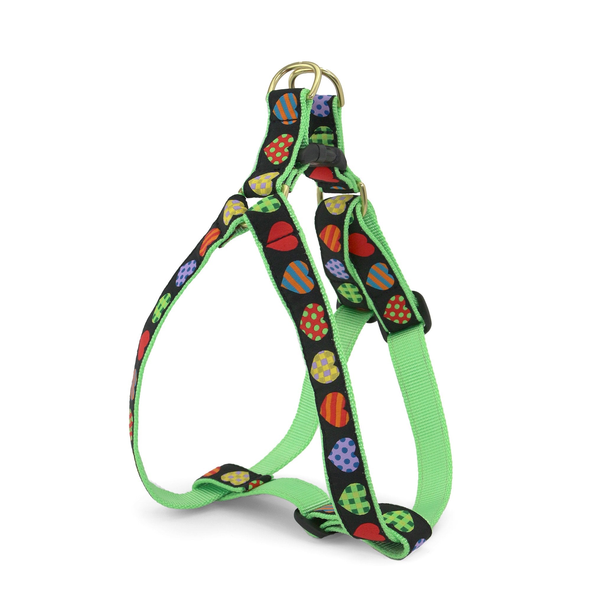 Colorful Hearts Dog Harness