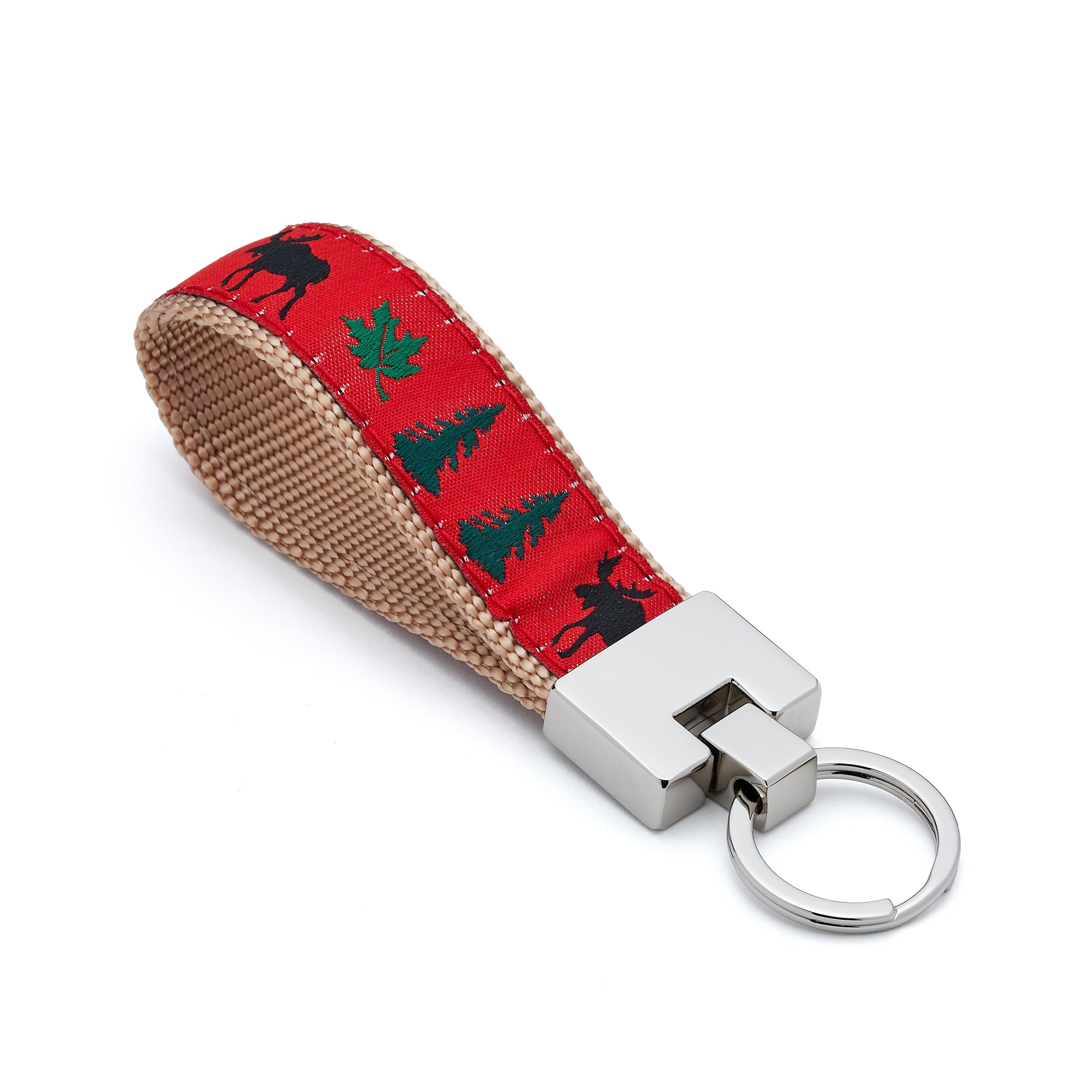 Moose Keychain christmas winter pine tree canadian