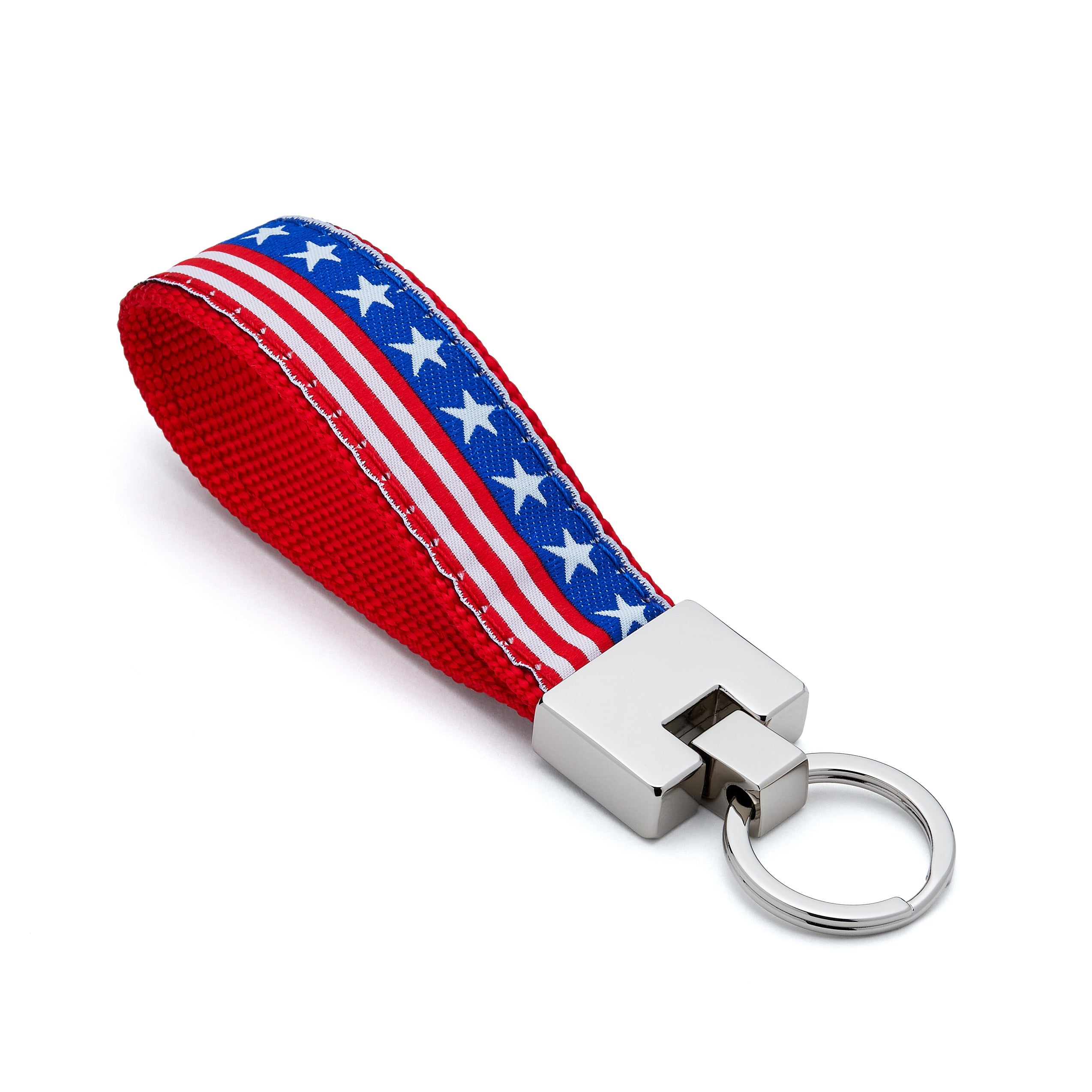 Keychain with American flag design on a white background fourth of july