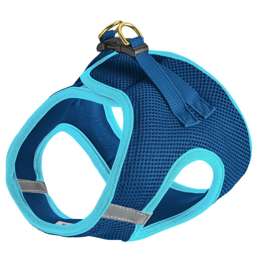 Navy and Aqua Small Dog Vest Harness